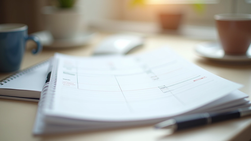 Notebook with handwritten schedule and planning notes on desk, representing structured lifestyle planning